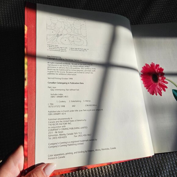 Company's Coming Easy‎ Entertaining: Flair Without Fuss - Jean Pare - Hardcover - Picture 3 of 10